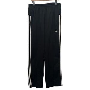 Adidas Black with White Side Stripe Jogger and Track Pants Size Large